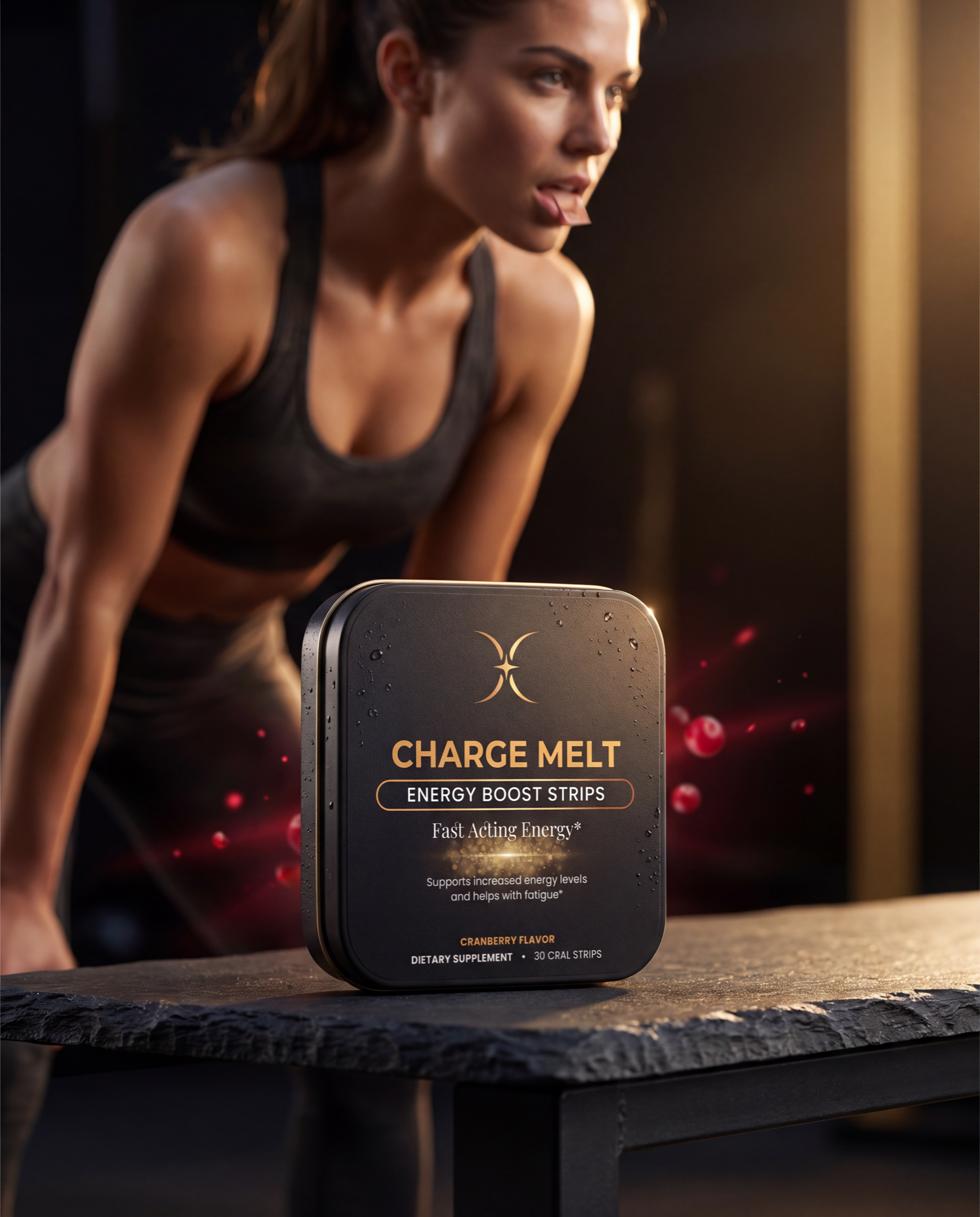 CHARGE MELT — Energy Boost Strips — Majestic X tin, view 2