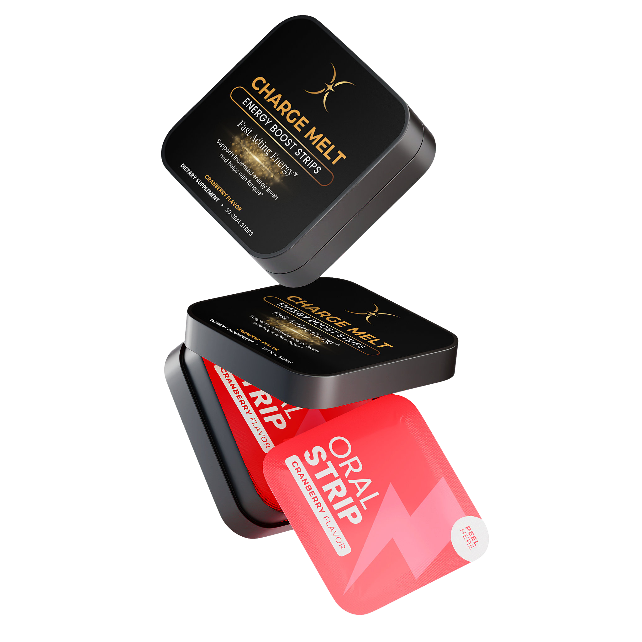 CHARGE MELT — Energy Boost Strips — Majestic X tin, view 3
