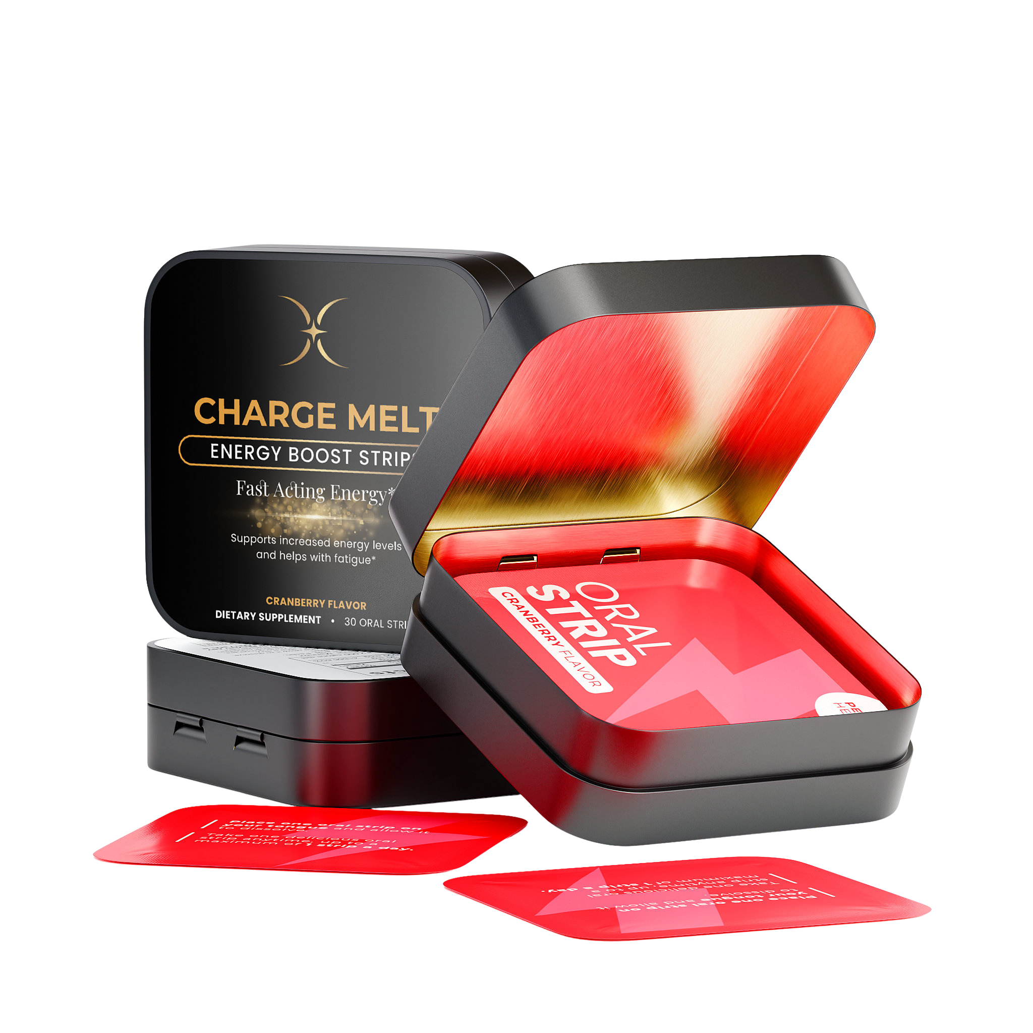 CHARGE MELT — Energy Boost Strips — Majestic X tin, view 4