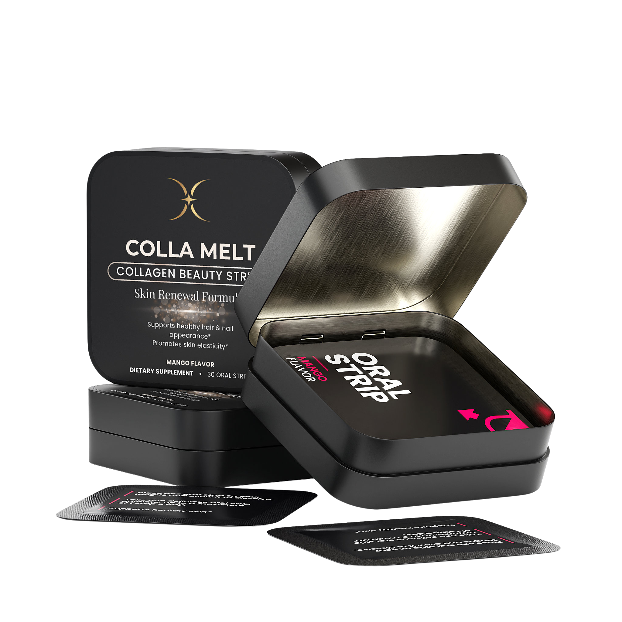 COLLA MELT — Collagen Beauty Strips — Majestic X tin, view 4