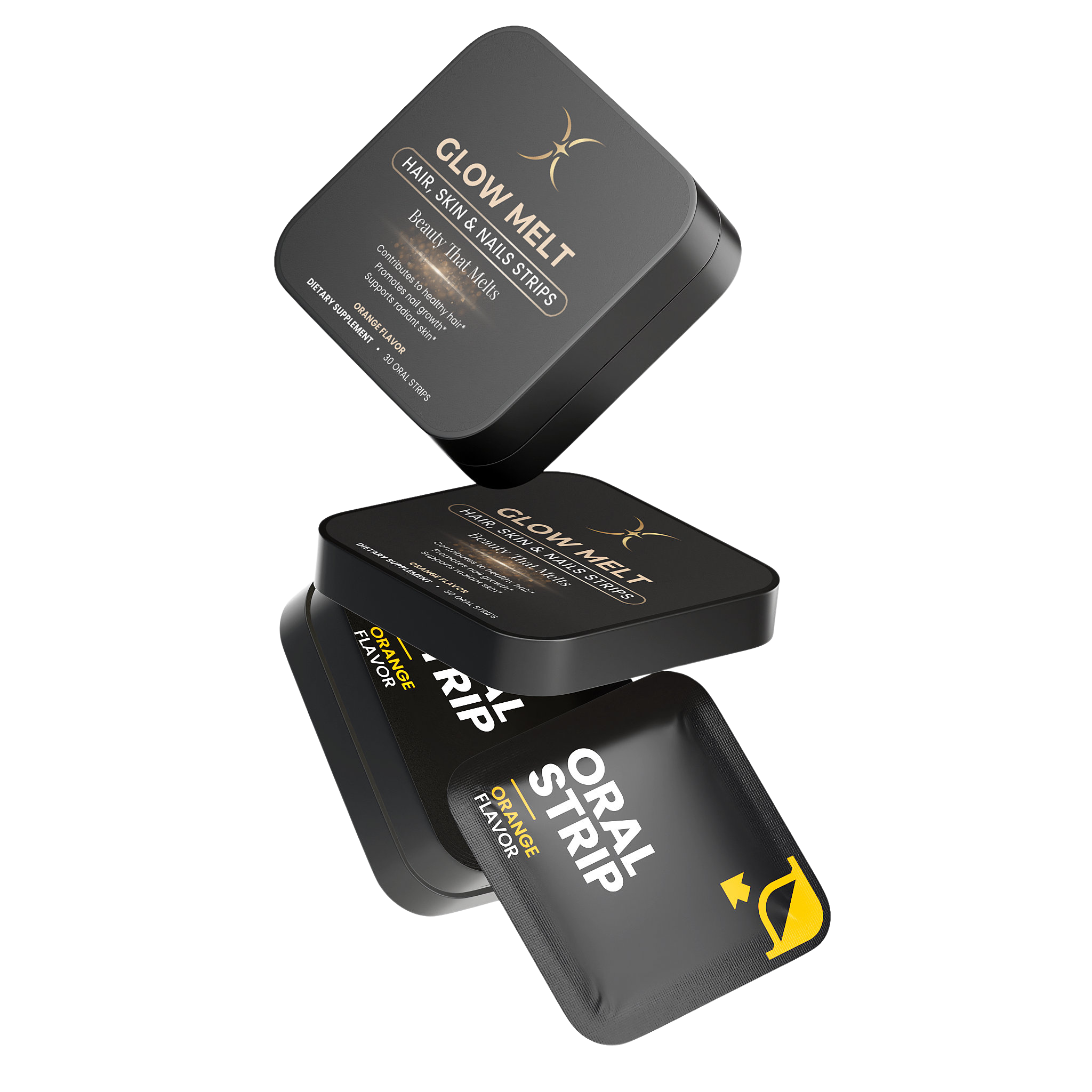 GLOW MELT — Hair, Skin & Nails Strips — Majestic X tin, view 4