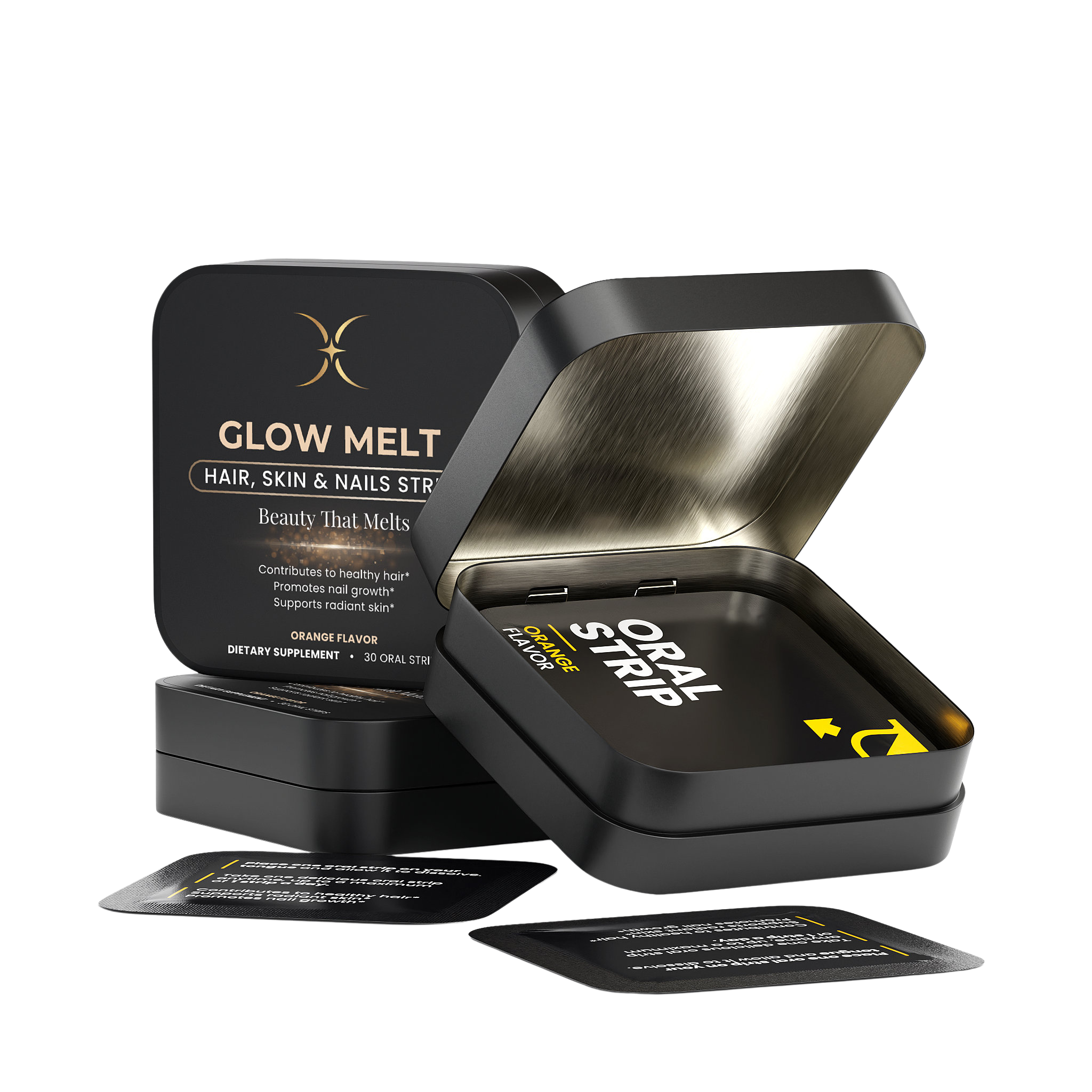 GLOW MELT — Hair, Skin & Nails Strips — Majestic X tin, view 5