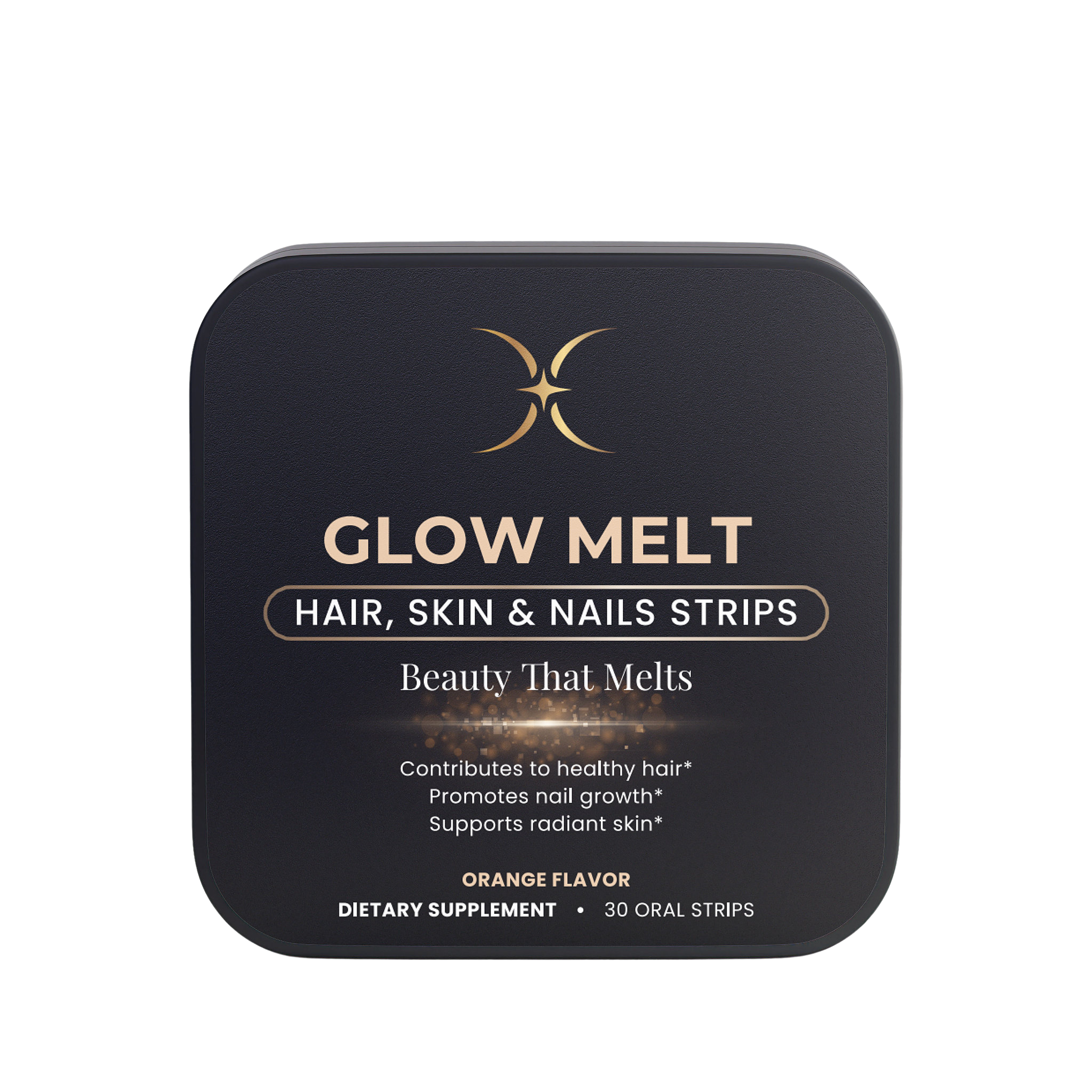 GLOW MELT — Hair, Skin & Nails Strips — Majestic X tin