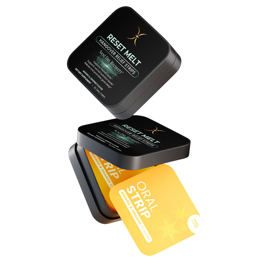 RESET MELT — Hangover Recovery Strips — Majestic X tin, view 3