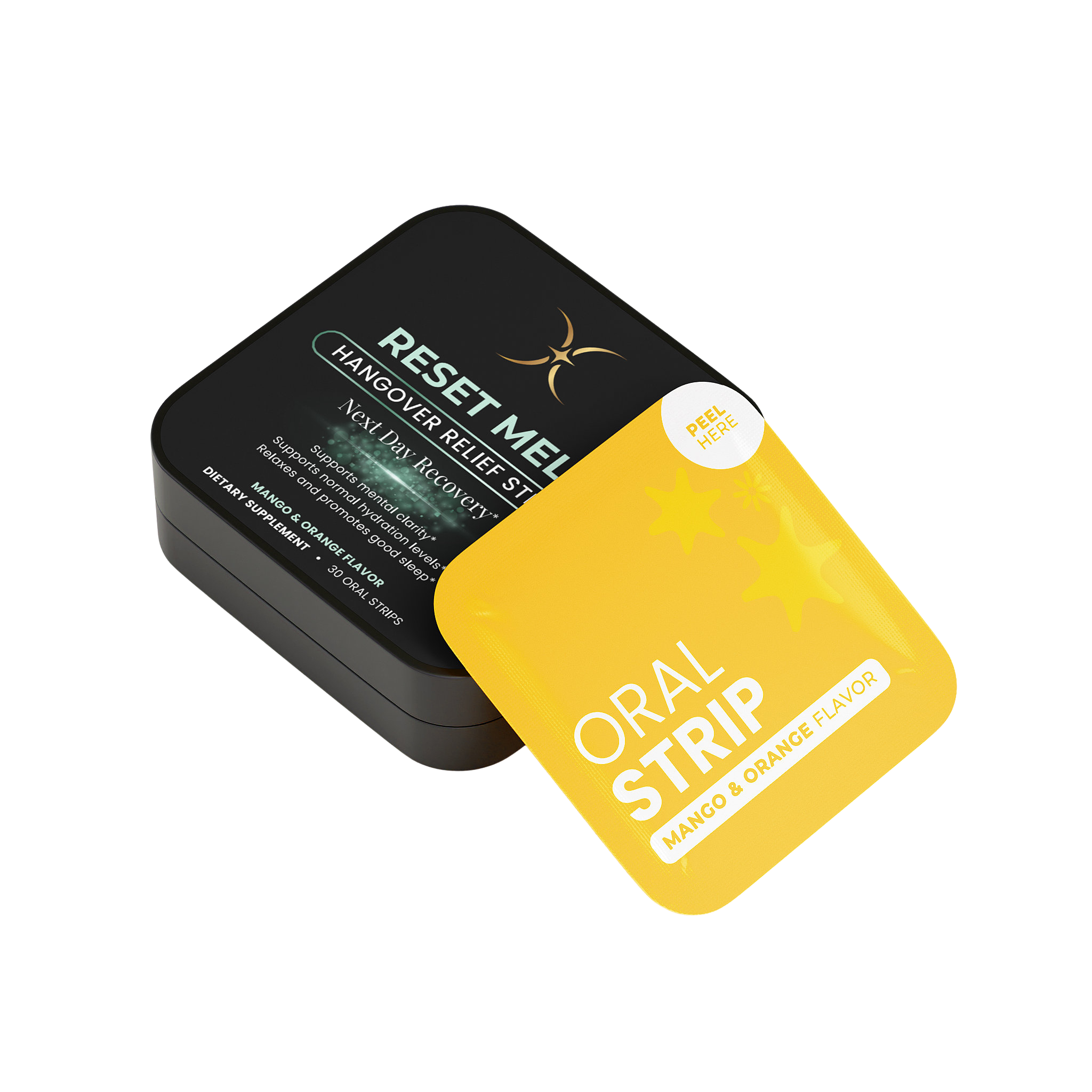 RESET MELT — Hangover Recovery Strips — Majestic X tin, view 4