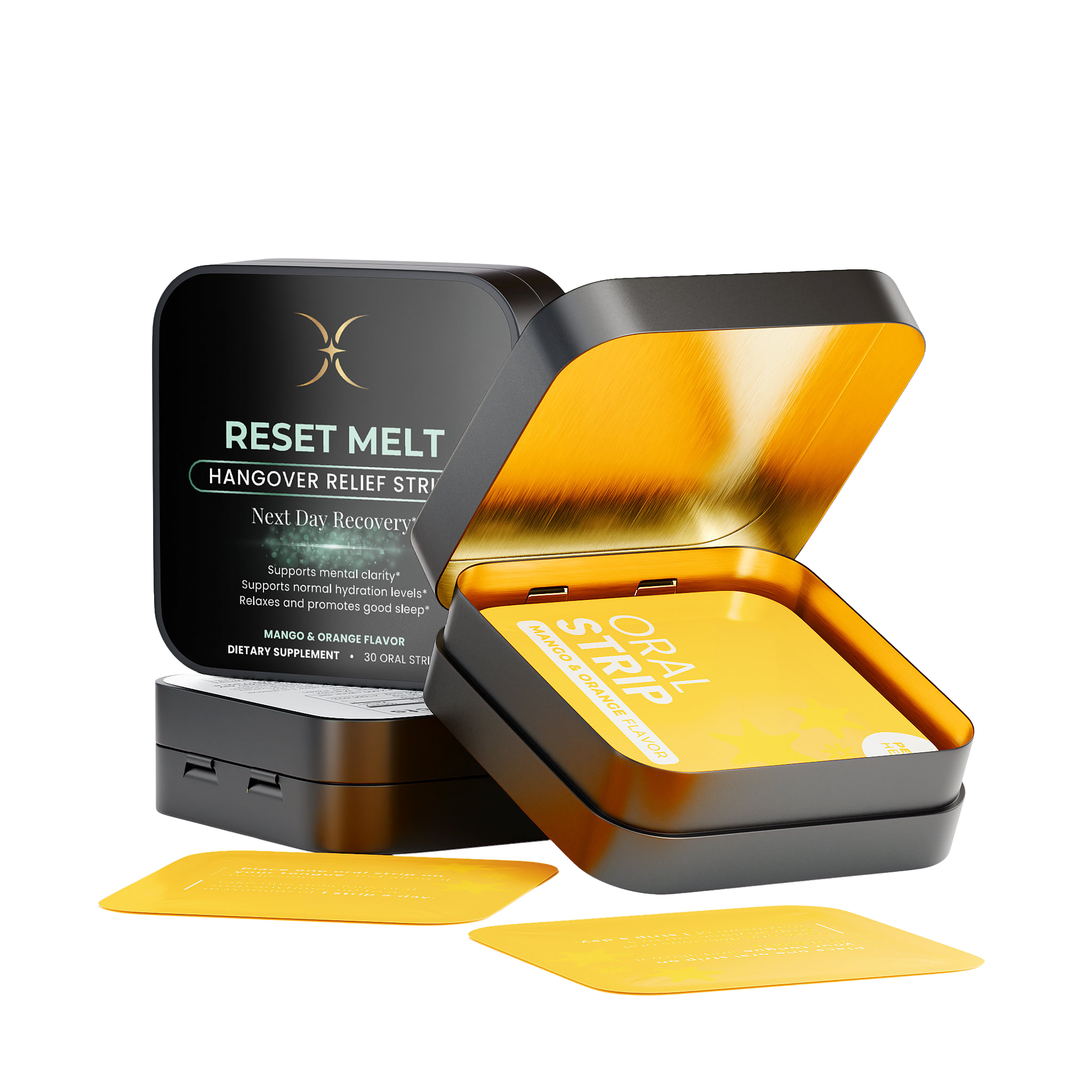RESET MELT — Hangover Recovery Strips — Majestic X tin, view 5